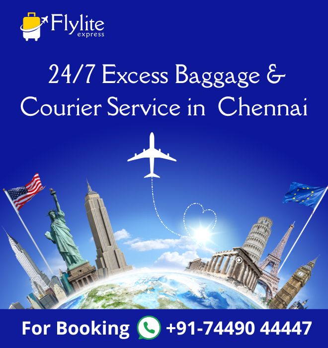 Door-to-door excess baggage courier service from Chennai